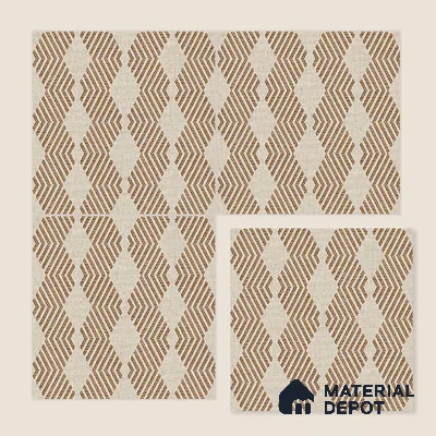 Moroccan Floor Tile TL 12345 PS 353 Brown 1 ft x 1 ft Matte Finish Ceramic Tile - 9 mm | Suitable For Bathroom, Balcony, Kitchen