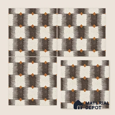 Moroccan Floor Tile TL 12346 PS 354 1 ft x 1 ft Matte Finish Ceramic Tile - 9 mm | Suitable For Bathroom, Balcony, Kitchen