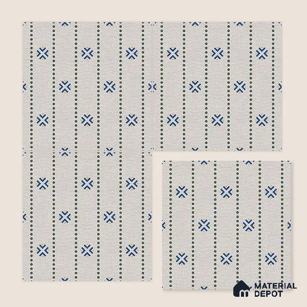 Moroccan Floor Tile TL 12348 PS 356 1 ft x 1 ft Matte Finish Ceramic Tile - 9 mm | Suitable For Bathroom, Balcony, Kitchen