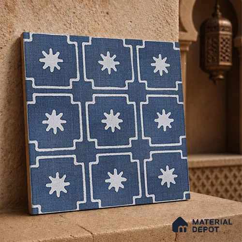 Moroccan Floor Tile TL 12351 PS 359 1 ft x 1 ft Matte Finish Ceramic Tile - 9 mm | Suitable For Bathroom, Balcony, Kitchen