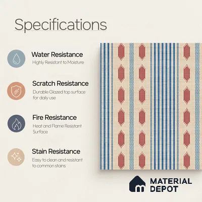 Moroccan Floor Tile TL 12353 B PS 361 Terra 1 ft x 1 ft Matte Finish Ceramic Tile - 9 mm | Suitable For Bathroom, Balcony, Kitchen