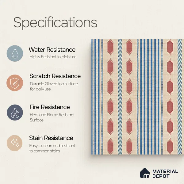 Moroccan Floor Tile TL 12353 B PS 361 Terra 1 ft x 1 ft Matte Finish Ceramic Tile - 9 mm | Suitable For Bathroom, Balcony, Kitchen