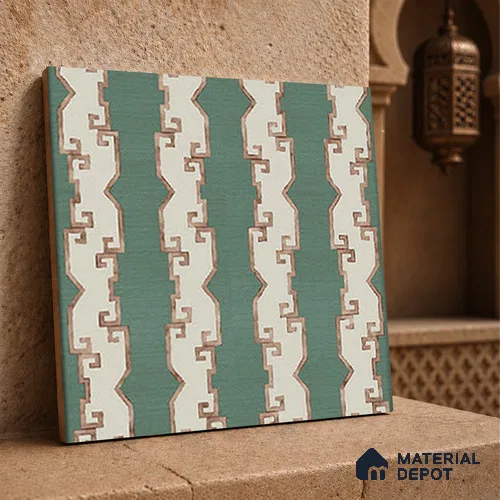 Moroccan Floor Tile TL 12354 PS 362 1 ft x 1 ft Matte Finish Ceramic Tile - 9 mm | Suitable For Bathroom, Balcony, Kitchen