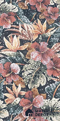 Mosaic Look Poster Wall Tile TL 12377 Poster 113 4 ft x 2 ft Gloster Finish Vitrified - 9 mm | Suitable For Living Room, Bedroom & Office | 1 Box Contains 4 Piece Packing