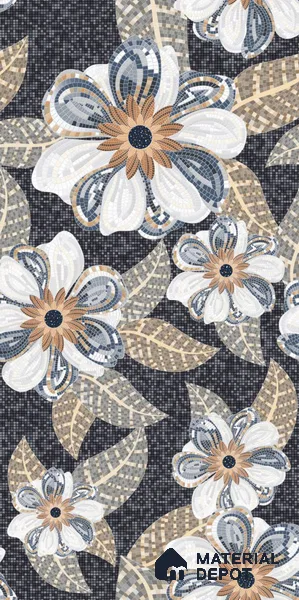 Mosaic Look Poster Wall Tile TL 12380 Poster 08 4 ft x 2 ft Gloster Finish Vitrified - 9 mm | Suitable For Living Room, Bedroom & Office | 1 Box Contains 4 Piece Packing