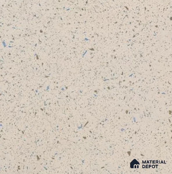 Terrazo Wall & Floor Tile TL 12403 Dusky Crystal 2 ft x 2 ft Full Body Vitrified - 8 mm | Minimum 4 mm Spacer is Recommended | Living Room, Bedroom, Bathroom, Office & Dining