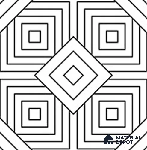 Tile TL 12409 12 inch x 12 inch Ceramic Finish Tile - 9 mm
