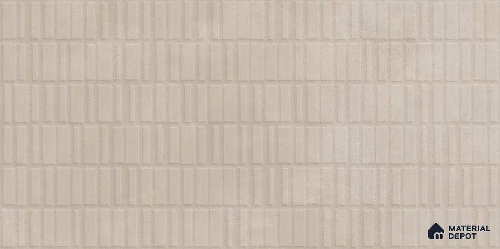 Punch Wall Tile TL 12490 N Santino Khaki 4 ft x 2 ft Petals Protex Glr Punch Finish Vitified - 9 mm | 4 Random Design | Suitable for Living Room, Bedroom, Dining & Kitchen Wall