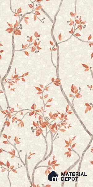 TL 12506 C Twig Leaves Beige Decor Endless 4 ft x 2 ft Vitrified Tile - 9 mm
