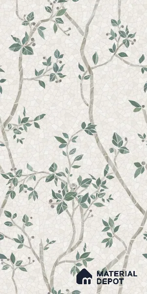 TL 12506 Twig Leaves Bianco Decor Endless 4 ft x 2 ft Vitrified  Tile - 9 mm