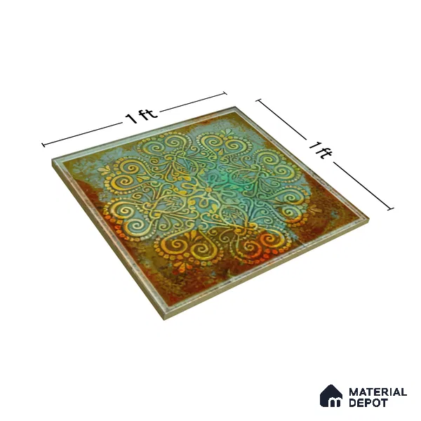 Moroccan Wall Tile TL 06339 C Artiflow 12 inch x 12 inch Ceramic Matte Finish - 9.5 mm | Suitable for Accent/Feature Walls, Bathroom, Kitchen, Dining Area