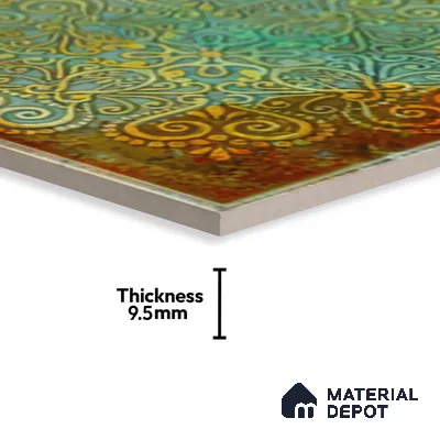 Moroccan Wall Tile TL 06339 C Artiflow 12 inch x 12 inch Ceramic Matte Finish - 9.5 mm | Suitable for Accent/Feature Walls, Bathroom, Kitchen, Dining Area
