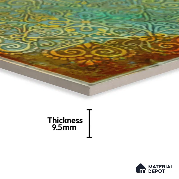 Moroccan Wall Tile TL 06339 C Artiflow 12 inch x 12 inch Ceramic Matte Finish - 9.5 mm | Suitable for Accent/Feature Walls, Bathroom, Kitchen, Dining Area