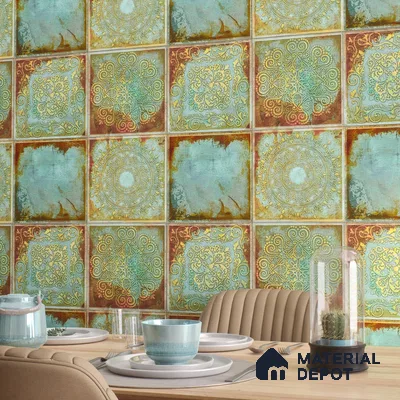 Moroccan Wall Tile TL 06339 C Artiflow 12 inch x 12 inch Ceramic Matte Finish - 9.5 mm | Suitable for Accent/Feature Walls, Bathroom, Kitchen, Dining Area