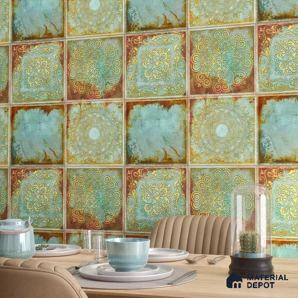 Moroccan Wall Tile TL 06339 C Artiflow 12 inch x 12 inch Ceramic Matte Finish - 9.5 mm | Suitable for Accent/Feature Walls, Bathroom, Kitchen, Dining Area