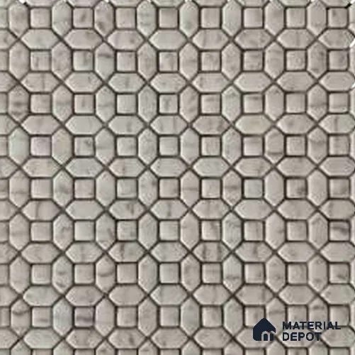 Mosaic Look Wall Tile TL 12585 Mist Geometric 9.6 inc x 9.6 inc Matte Finish - 6 mm | Suitable for Bathroom Wall, Kitchen Wall & Backsplash & Highlighter Wall