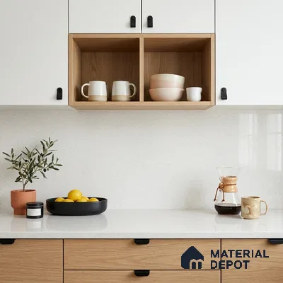 Terrazzo Counter Top Slab TL 12656 Galaxy White 8 ft x 2.62 ft Full Body Vitrified Glossy Finish - 15 mm | Suitable For Counter Top, Dining Table Top & Window Frame