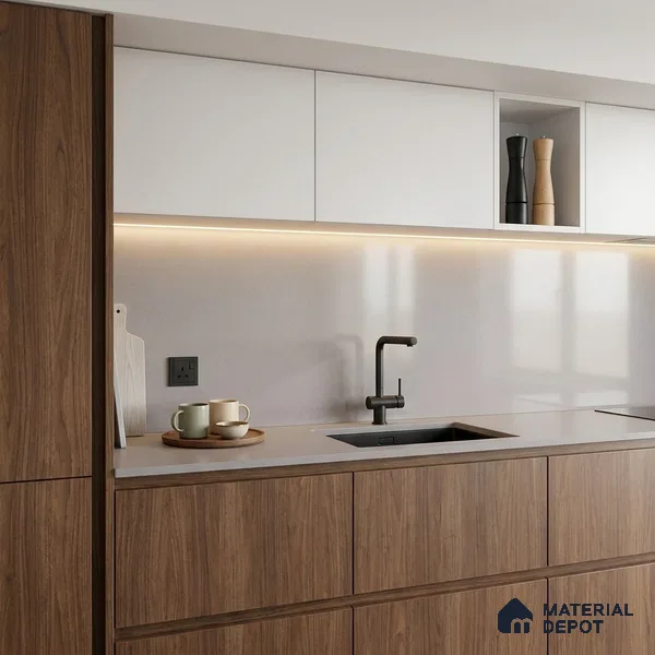 Terrazzo Counter Top Slab TL 12658 B Galaxy Bronze 8 ft x 2.62 ft Full Body Vitrified Matte Finish - 15 mm | Suitable For Counter Top, Dining Table Top & Window Frame