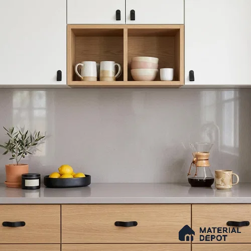 Terrazzo Counter Top Slab TL 12658 Galaxy Bronze 8 ft x 2.62 ft Full Body Vitrified Glossy Finish - 15 mm | Suitable For Counter Top, Dining Table Top & Window Frame