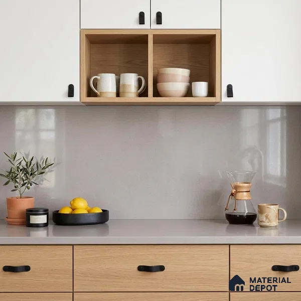 Terrazzo Counter Top Slab TL 12658 Galaxy Bronze 8 ft x 2.62 ft Full Body Vitrified Glossy Finish - 15 mm | Suitable For Counter Top, Dining Table Top & Window Frame
