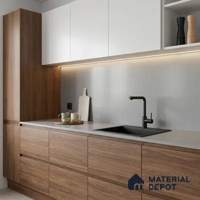 Terrazzo Counter Top Slab TL 12659 B Galaxy Steel 8 ft x 2.62 ft Full Body Vitrified Matte Finish - 15 mm | Suitable For Counter Top, Dining Table Top & Window Frame