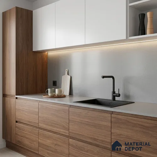 Terrazzo Counter Top Slab TL 12659 B Galaxy Steel 8 ft x 2.62 ft Full Body Vitrified Matte Finish - 15 mm | Suitable For Counter Top, Dining Table Top & Window Frame
