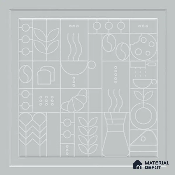 Patterned Wall Tile TL 12680 1 ft x 1 ft Matte Finish Ceramic Tile - 9 mm