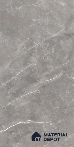 Marble Wall & Floor Tile TL 12682 Grey 4 ft x 2 ft Glossy Finish Vitrified Tile - 9 mm | 4 Random Designs | Suitable For Living Room, Bedroom, Dining