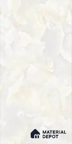 Marble Wall & Floor Tile TL 12687 White 4 ft x 2 ft Glossy Finish Vitrified Tile - 9 mm | 4 Random Designs | Suitable For Living Room, Bedroom, Dining