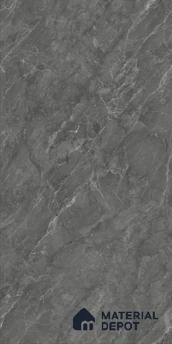 Marble Wall & Floor Tile TL 12690 B Black 4 ft x 2 ft Glossy Finish Vitrified Tile - 9 mm | 4 Random Designs | Suitable For Living Room, Bedroom, Dining