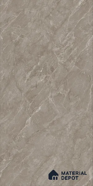 Marble Wall & Floor Tile TL 12690 C Grey 4 ft x 2 ft Glossy Finish Vitrified Tile - 9 mm | 4 Random Designs | Suitable For Living Room, Bedroom, Dining