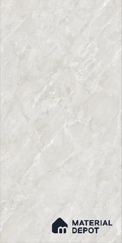 Marble Wall & Floor Tile TL 12690 White 4 ft x 2 ft Glossy Finish Vitrified Tile - 9 mm | 4 Random Designs | Suitable For Living Room, Bedroom, Dining
