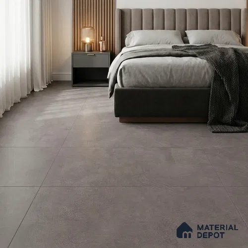 Cement Floor & Wall Tile TL 12696 D Mystic Grey 4 ft x 2 ft Punch Matte Finish Vitrified Tile - 9 mm