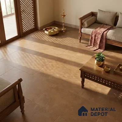 Cement Floor & Wall Tile TL 12696 F Mystic Terracotta 4 ft x 2 ft Punch Matte Finish Vitrified Tile - 9 mm