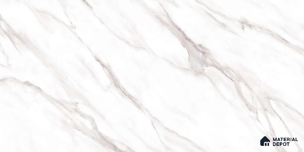 Marble Wall & Floor Tile TL 12697 Rough 4 ft x 2 ft Glossy Finish Vitrified Tile - 9 mm | 4 Random Designs | Suitable For Living Room, Bedroom, Dining