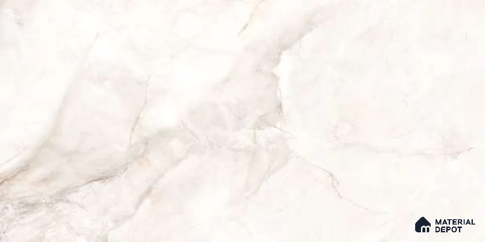 Marble Wall & Floor Tile TL 12701 Beige 4 ft x 2 ft Glossy Finish Vitrified Tile - 9 mm | 4 Random Designs | Suitable For Living Room, Bedroom, Dining