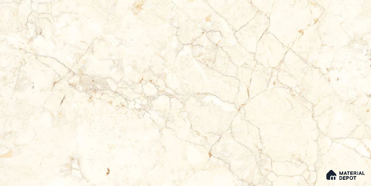 Marble Wall & Floor Tile TL 12702 Beige 4 ft x 2 ft Glossy Finish Vitrified Tile - 9 mm | 3 Random Designs | Suitable For Living Room, Bedroom, Dining
