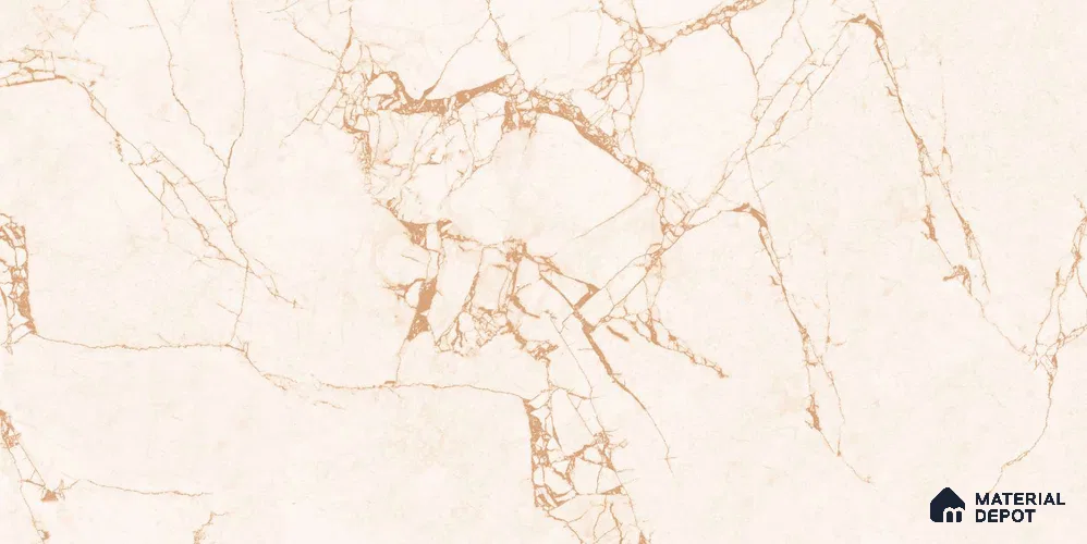 Marble Wall & Floor Tile TL 12702 B Cream 4 ft x 2 ft Glossy Finish Vitrified Tile - 9 mm | 3 Random Designs | Suitable For Living Room, Bedroom, Dining