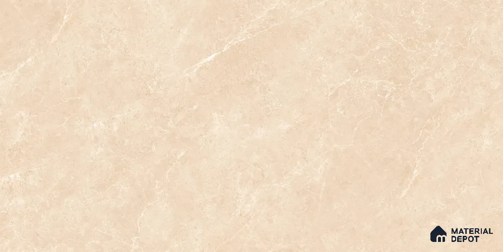 Marble Wall & Floor Tile TL 12704 Beige 4 ft x 2 ft Glossy Finish Vitrified Tile - 9 mm | 6 Random Designs | Suitable For Living Room, Bedroom, Dining