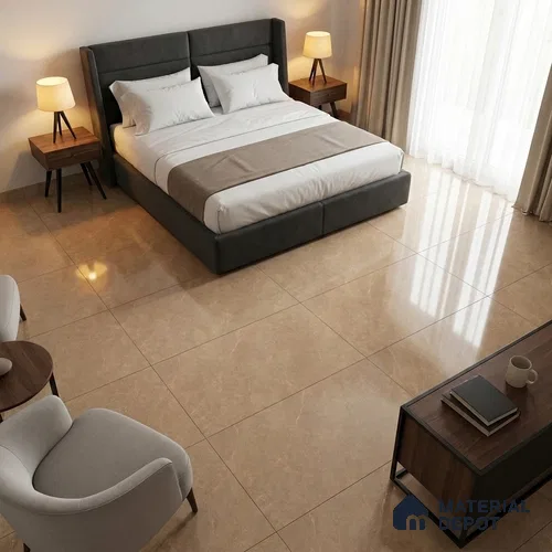 Marble Wall & Floor Tile TL 12704 B Brown 4 ft x 2 ft Glossy Finish Vitrified Tile - 9 mm | 6 Random Designs | Suitable For Living Room, Bedroom, Dining