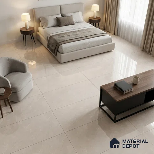 Marble Wall & Floor Tile TL 12704 C Bianco 4 ft x 2 ft Glossy Finish Vitrified Tile - 9 mm | 6 Random Designs | Suitable For Living Room, Bedroom, Dining