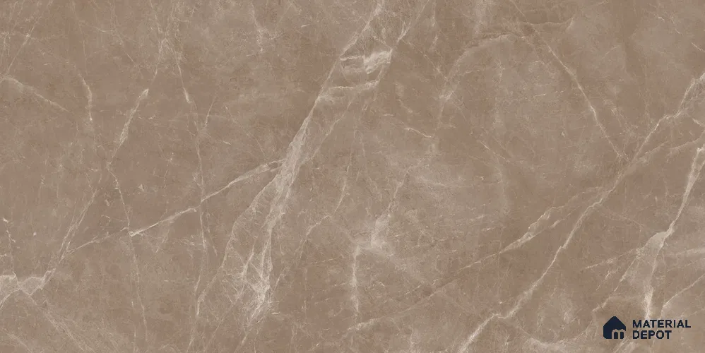 Marble Wall & Floor Tile TL 12706 B Brown 4 ft x 2 ft Glossy Finish Vitrified Tile - 9 mm | 5 Random Designs | Suitable For Living Room, Bedroom, Dining