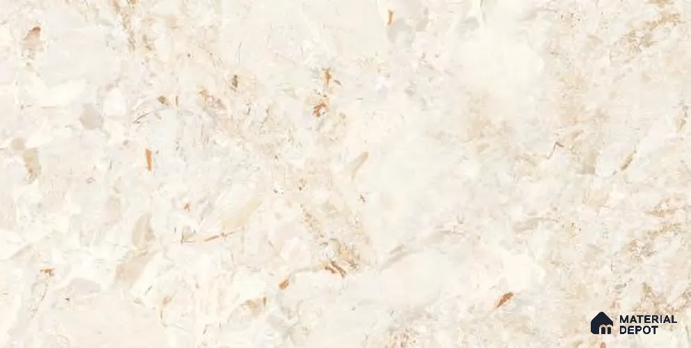 Marble Wall & Floor Tile TL 12707 B Cream 4 ft x 2 ft Glossy Finish Vitrified Tile - 9 mm | 3 Random Designs | Suitable For Living Room, Bedroom, Dining