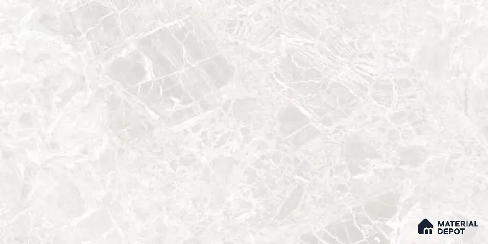 Marble Wall & Floor Tile TL 12708 B Bianco 4 ft x 2 ft Glossy Finish Vitrified Tile - 9 mm | 5 Random Designs | Suitable For Living Room, Bedroom, Dining