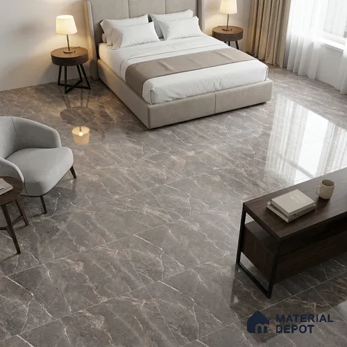 Marble Wall & Floor Tile TL 12709 B Roseate 4 ft x 2 ft Glossy Finish Vitrified Tile - 9 mm | 4 Random Designs | Suitable For Living Room, Bedroom, Dining