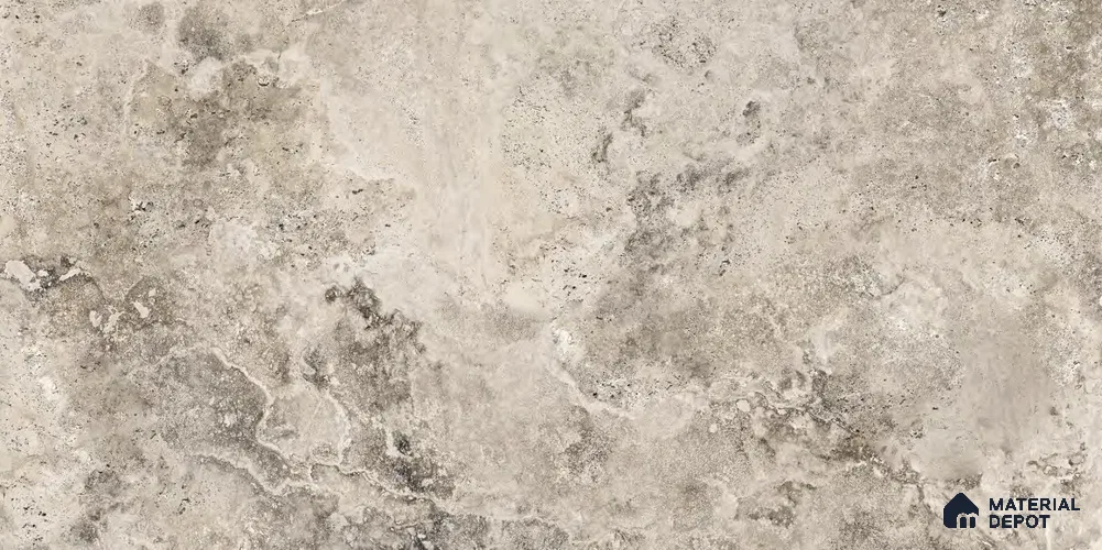 Stone Wall & Floor Tile TL 12711 Black 4 ft x 2 ft Glossy Finish Vitrified Tile - 9 mm | 4 Random Designs | Suitable for Living Room, Dining, Feature / Accent Walls