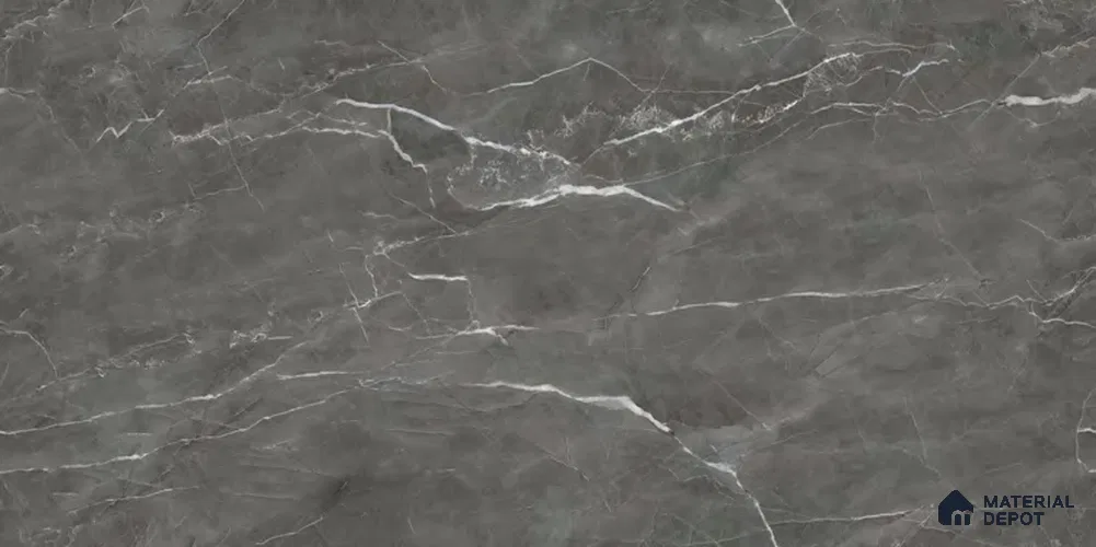 Marble Wall & Floor Tile TL 12714 Grey 4 ft x 2 ft Glossy Finish Vitrified Tile - 9 mm | 3 Random Designs | Suitable For Living Room, Bedroom, Dining