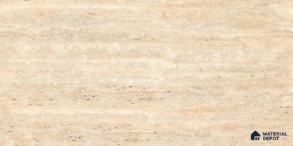 Stone Wall & Floor Tile TL 12717 Beige 4 ft x 2 ft Glossy Finish Vitrified Tile - 9 mm | 4 Random Designs | Suitable for Living Room, Dining, Feature / Accent Walls