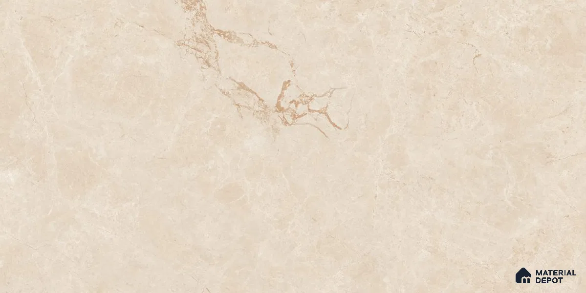 Marble Wall & Floor Tile TL 12722 Beige 4 ft x 2 ft Glossy Finish Vitrified Tile - 8 mm | 5 Random Designs | Suitable For Living Room, Bedroom, Dining