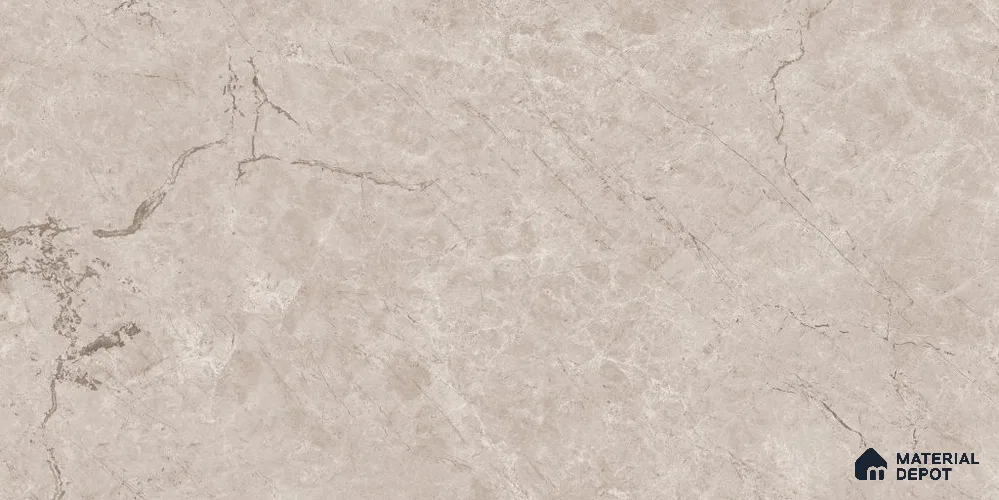 Marble Wall & Floor Tile TL 12722 B Cream 4 ft x 2 ft Glossy Finish Vitrified Tile - 8 mm | 5 Random Designs | Suitable For Living Room, Bedroom, Dining